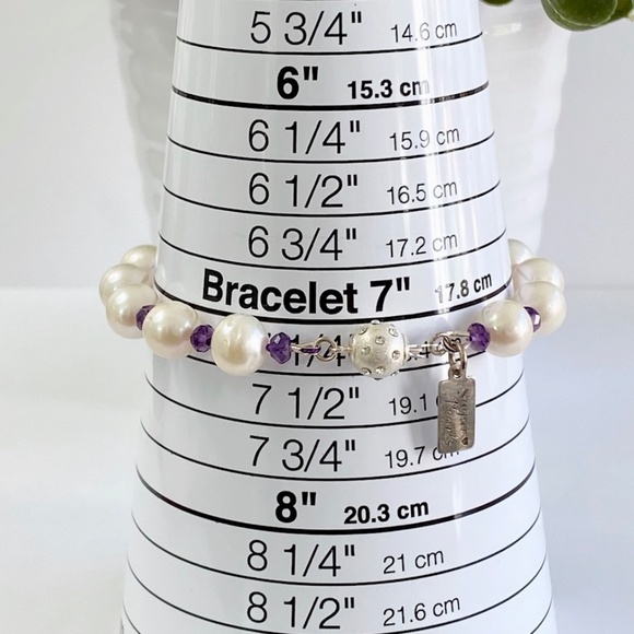 Freshwater Pearl & Amethyst Bracelet - Picture 5 of 5